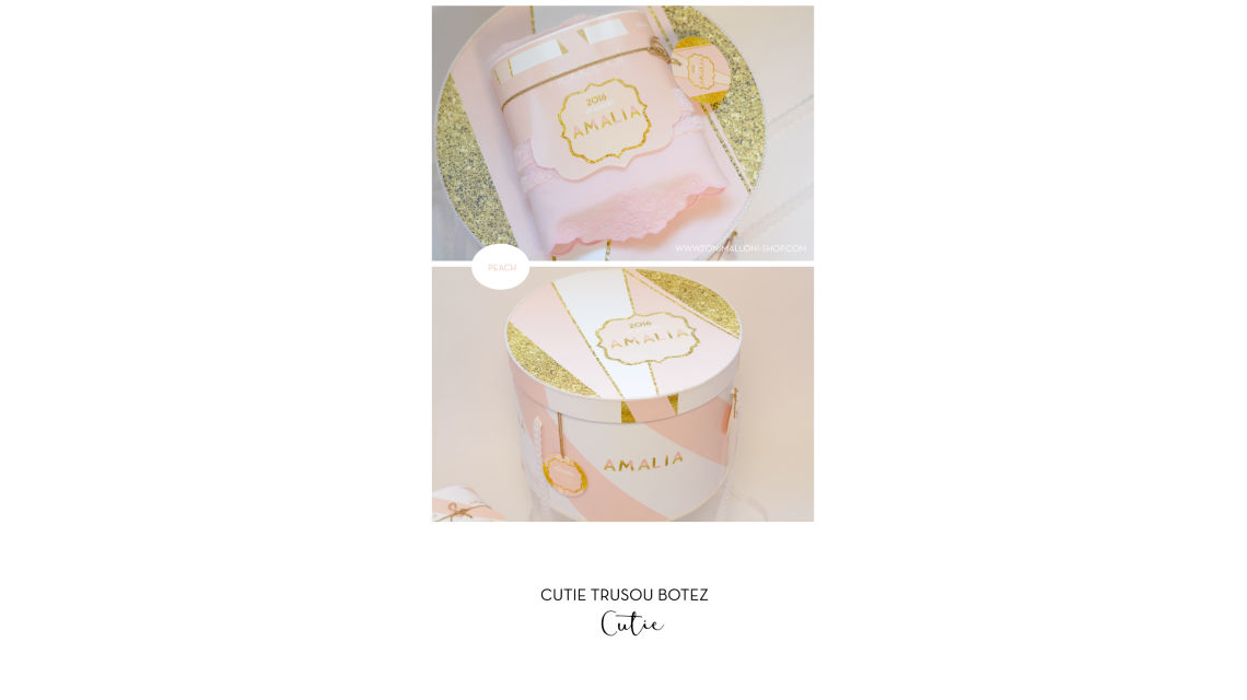 Trusou de botez cu gold si roz, modern si in nuante pastelate, Golden Pink 11